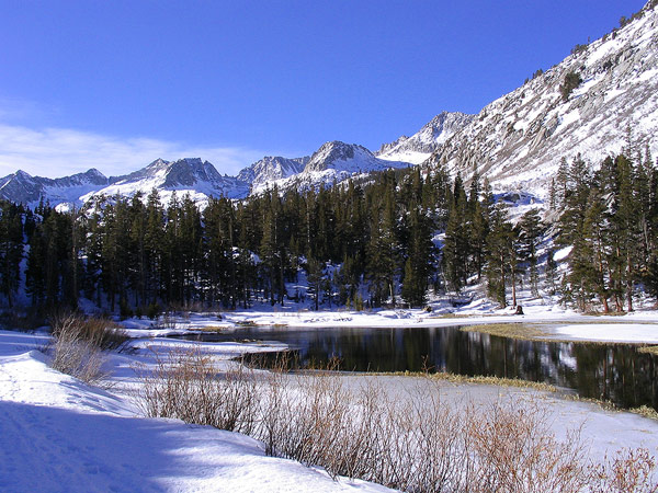 Winter below South Lake in the High Sierra