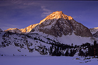 Sunset off Round Top Mountain from Winnemucca Lake