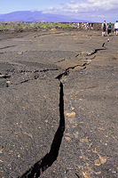Walking along Lava Fields