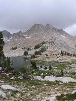 View north of Silver Pass on the John Muir Trail