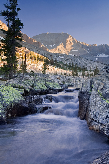 Sunset Kaweah Basin outlet stream