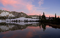 Twilight in the High Sierra, reflected in Disappointment Lake
