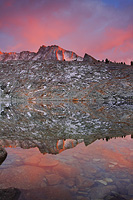Dramatic sunset in Sphinx Lakes Basin
