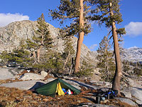Camp above Table Meadows in Sequoia National Park