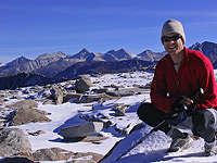 Greg Cope on the summit of Tableland in the High Sierra