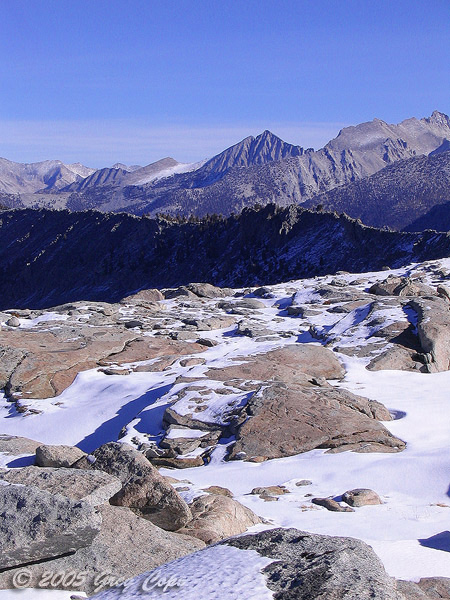 View over the High Sierra from the crest of Tableland in Sequoia National Park
