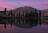 Twilight colors relfecting in Pear Lake
