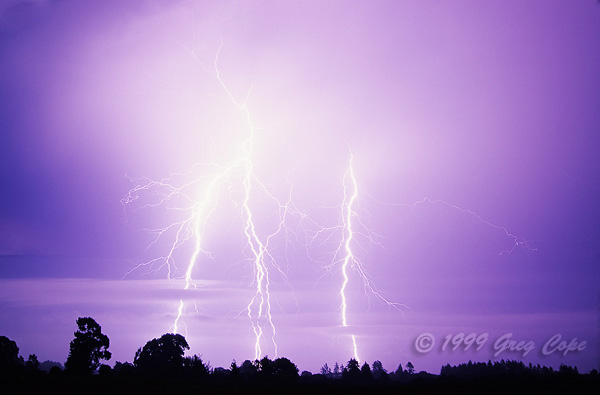 Lightning in Santa Cruz California
